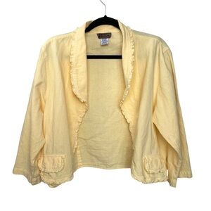 MAGIC MOUNTAIN Ecuador Women’s Cotton Open Blazer Yellow L